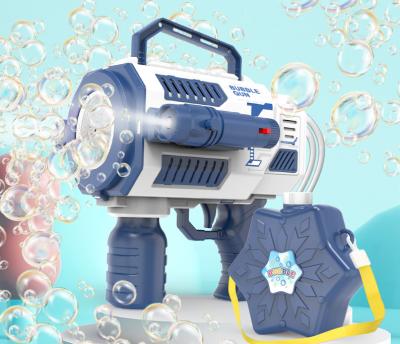 China 2022 Plastic Party Toys Soar Bubble Boom Gun 69 Hole Bubble Gatling Rocket Launcher Bazooka Bubble Gun Toy Party Supplies Gift for sale