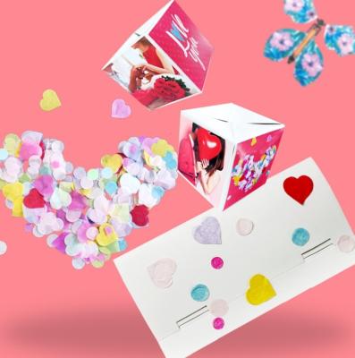 China DIY Recyclable Explosion Photo Box, Amazing Love Memory Surprise Mystery DIY Gift Box Wrap Gift Box For Wedding Birthday for sale