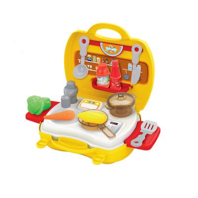 China Plastic Toy Kitchen Sets Pretend Play Miniature Baby Kitchen Plastic For Pretend Play Food for sale