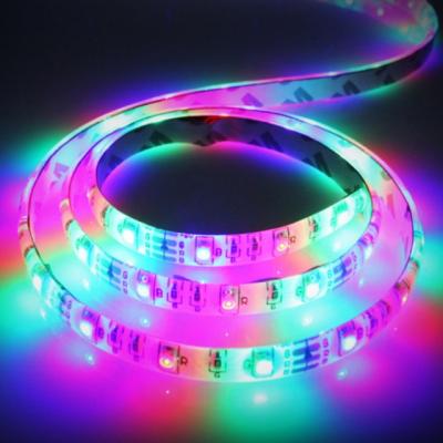 China 5V hoge Helderheids Waterdichte LEIDENE Strooklichten 60lights/M Rgb Three Color Te koop