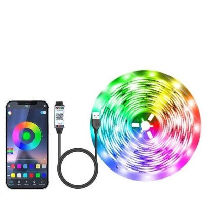 China 5m RGB Strip Light Set 24 Keys Bluetooth 5V RGB SMD 5050 LED IP20 Para TV Fonte de luz à venda