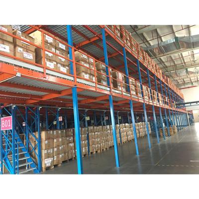 China Electric Customized Warehouse Storage Racking Floor Mezzanine Steel Rack System for sale