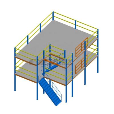 China ISO9001 Safe Industrial Customized Warehouse Storage Mezzanine Platform Prefab Steel Floors for sale