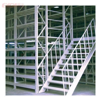 China Corrosion Protection Upright Shelf Supported Mezzanine Platform Floor Rack In Industry Warehouse for sale