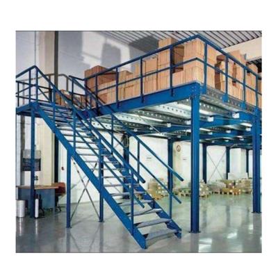 China Customized Industrial Heavy Duty Corrosion Protection Warehouse Mezzanine Storage Floor Racks Steel Platform for sale