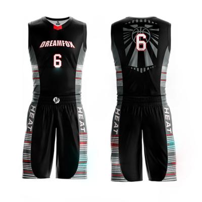 China Cheap Mens Youth Clearance Sublimation Antibacterial Basketball Uniforms Reversible for sale