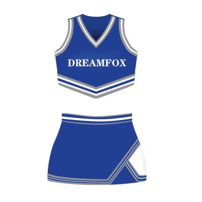 China Latest new design quick dry cheerleading uniforms kids wholesale high quality women sports cheerleading uniform sets printing team logo for sale