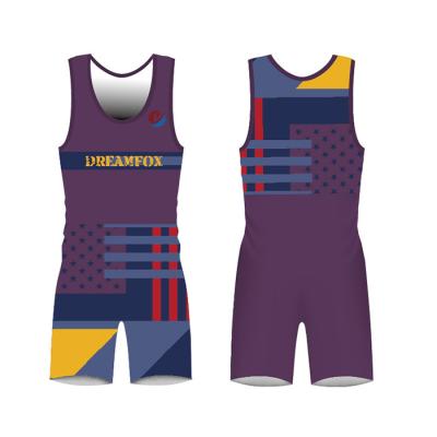 China Cheap price quick dry sublimated plus size wrestling singlet for sale custom high quality wrestling tank top design your own logo for sale