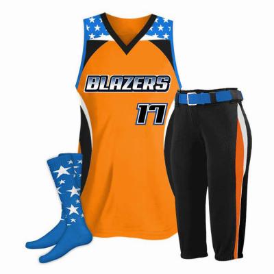 China Antibacterial Custom Wholesale Baseball Uniforms Designs Women for sale