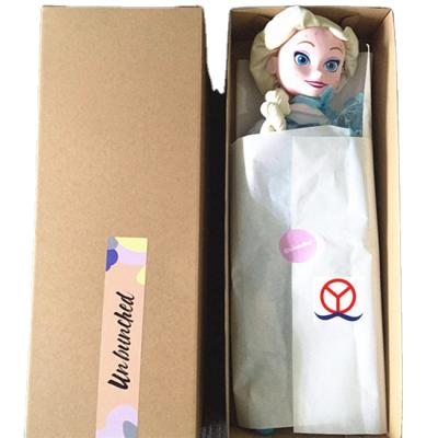 China Recycled Materials Custom Recycled Empty Barbie Doll Toy Paper Cardboard Kraft Paper Offest Printing Packaging Boxes for sale