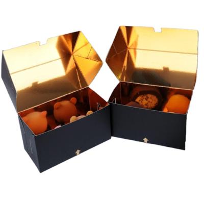 China Handmade Custom Printing Recycled Eco-friendly Biodegradable Paper 6 Folding Muffin Cupcake Box With Window for sale