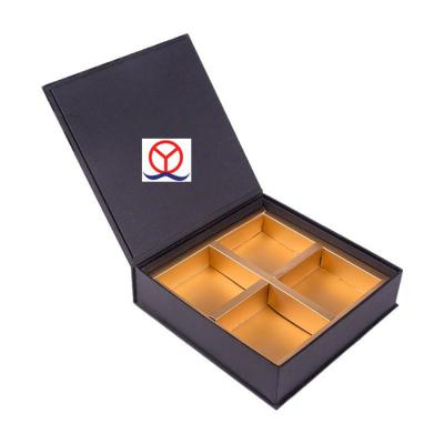 China A6 Size Recyclable Custom Design Cardboard Paper Book Shaped To Flip Open 4 Compartment Gift Box for sale