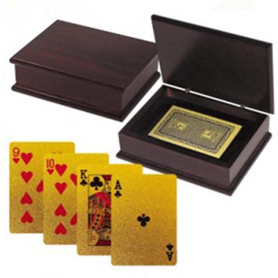 China Brown Personalized Luxury Handmade 2 Pair Wooden Gift Playing Card Box for sale