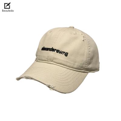 China Common Stock Cotton Hat With Embroidery Curved Logo Baseball Ball Cap 6 Panel Fashion Sports Hat for sale