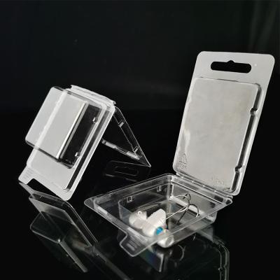 China Recycled Materials Clear Transparent PET Packaging Supplier Clamshell Blister Box For Packed In Stock for sale