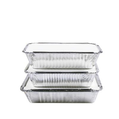 China Hersteller kundenspezifischer Einweg-Lunchbox aus Aluminiumfolie mit Abdeckung 410ml 150*120*55mm zu verkaufen