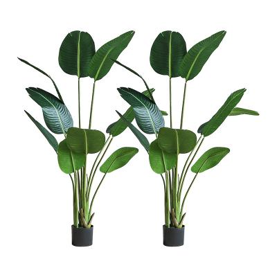 China Art Decor Plastic Artificial Large House Plants Bird Of Paradise Fig Tree For House Decor for sale