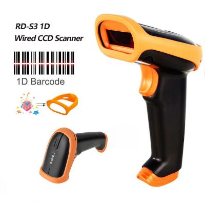 China Super Ability RD-S3 High Speed ​​Decoding Handheld 1D Wired CCD Barcode Scanner Barcode Reader for sale