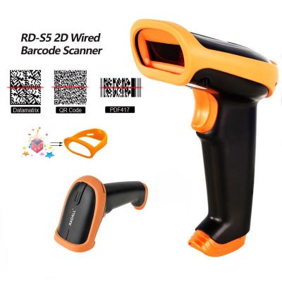 China ABS+TPR RD-S5 Manufacturer Handheld Picture 2D Wired Barcode Scanner for sale