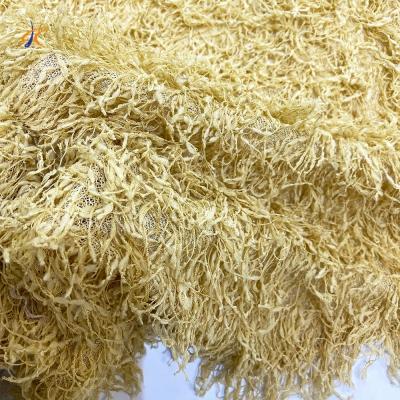 China Wholesale High Quality Mongolian Curly Curly Stretch Faux Fur Fabric Anti-skid Long Pile Faux Fur Fabric for sale