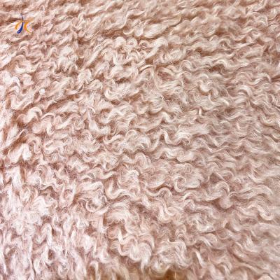 China High Quality Anti-slip Plush Toy Anti-skid Polyester Faux Fur Sheepskin Sheepskin 100% Soft Sherpa Fabric for sale