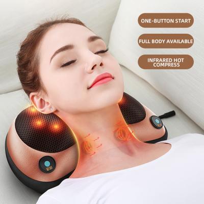 China Remote Control Neck Deep Tissue Shiatsu Massage Kneading Pillow for Full Body Pain Relief Home Use Car Office for sale