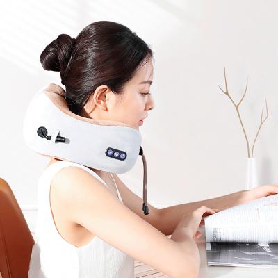 China NECK Amazon 2022 Same Style Rechargeable U Shaped Pillow Massage Products Electric Neck Massage Pillow for sale