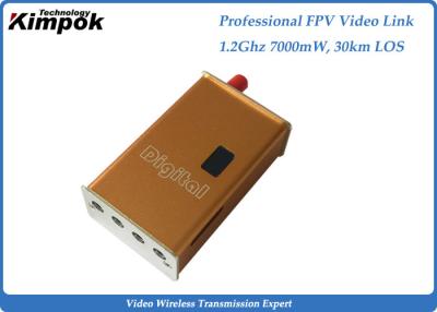 China 100KM LOS FPV/UAV Wireless Image Transmitter 1.2Ghz , 7W Mini Video Link for sale