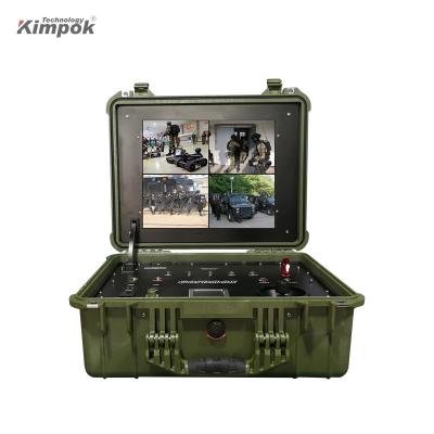 China 1080P/720P Video Auflösung 4 Kanäle COFDM HD Video-Sender Outdoor Wireless AV-Empfänger eingebaut 17 Zoll Monitor zu verkaufen