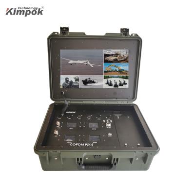 China 10kg RF power 43dBm 6 Channels COFDM Video Transmitter 20 watt HD 1080P Wireless AV Communication for sale