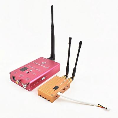 China High Power 1.2Ghz 8W LOS UAV / FPV Wireless Video Transmitter and Receiver for Drones Private Mold 6 Channels for sale