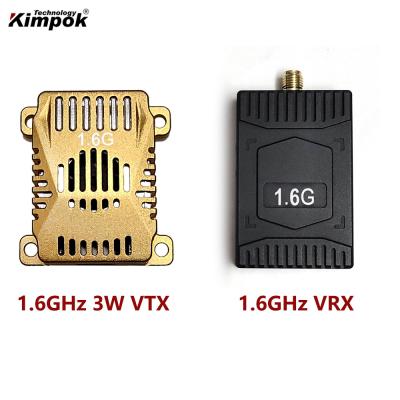 China 16 canales 1.6Ghz FPV VTX 3W Drone Video Transmitter Receptor con potencia de RF DC 6-26V en venta