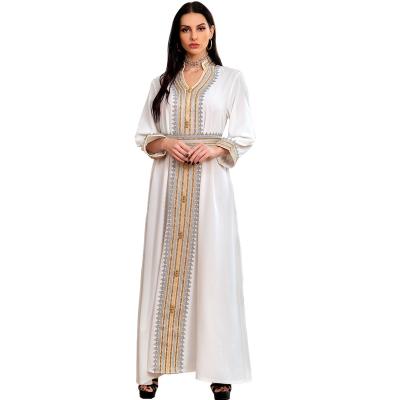 China Polyester 2022 Middle East abaya ladies party robe muslim evening dress long skirt for sale