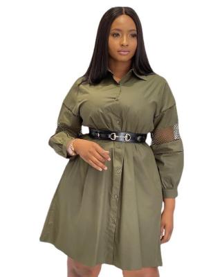 China Cotton African Freesize Summer shirt dress 2022 Top fashion High Quality design Cotton Casual elegant doll cute sexy dress for sale