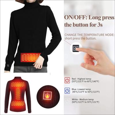 China Breathable 5V USB Heated Knitted Pullover Sweater With Heating System for sale