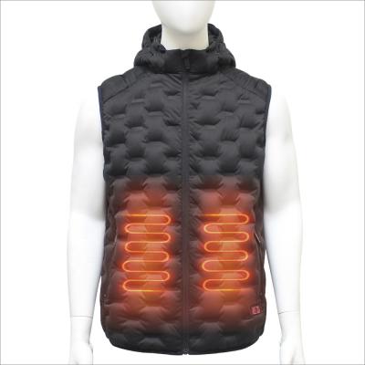 China Battery HEATING heat seal heated vest for winter vest with hoodie for sale