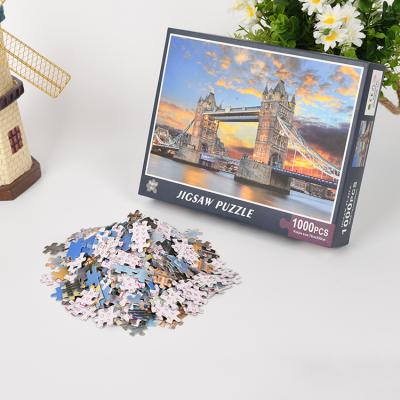 China DIY TOY Customize Design Kid 3D Paper Jigsaw Puzzle 1000 Pieces For Developing Intelligence for sale