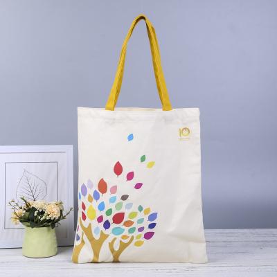 China Custom Handled Logo Printed Cotton Reusable Shopping Bag For Shopping for sale