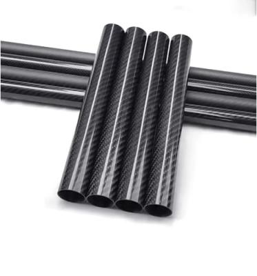 China 6mm-200mm 3K Plain Twill Glossy Wrapped Carbon Fiber Pipe For Drone Accessories for sale