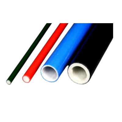 China Fiberglass Pipe Pultruded Tube With EVA PVA Plastic Coated For Sports Equipment for sale