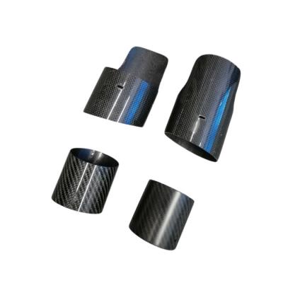 China High Temperature Resistance Wrapped Carbon Fiber Exhaust Tube Tailpipe Muffler Tips for sale