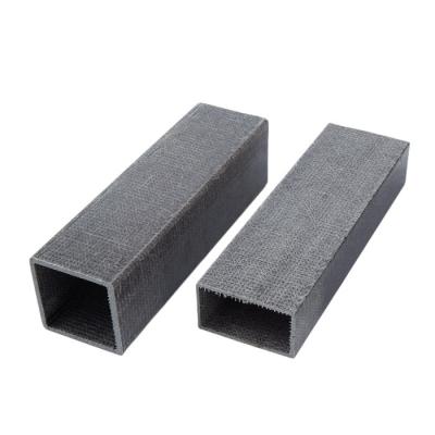 China Structural Reinforced Shaped Profiles Pultrusion GRP Fiberglass Rectangular Pipe for sale