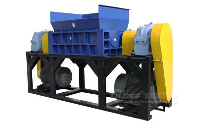 China Double Shaft Shredder Machine With  Two  Wear Resistant Shredding Rollers for sale