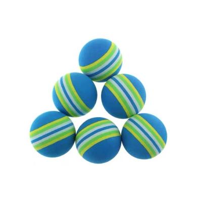 China Eco-friendly Soft Color Sponge Solid Color Toy Ball Junior Indoor Golf Kids Practice EVA Rainbow Golf Balls for sale