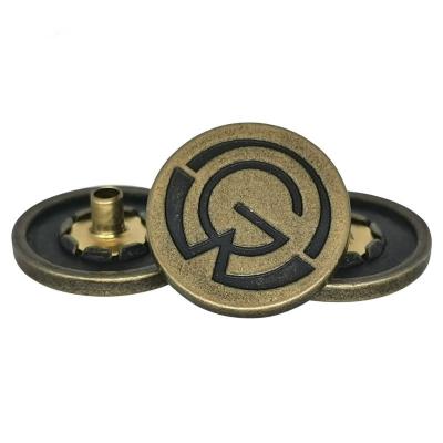 China Viable high quality factory wholesale metal snap custom embossed button for clothes for sale