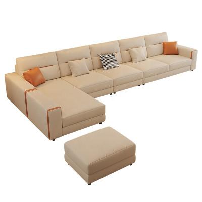 China Other Fashionable color matching design, five-seat L-shaped, customizable sofa furniture set for sale