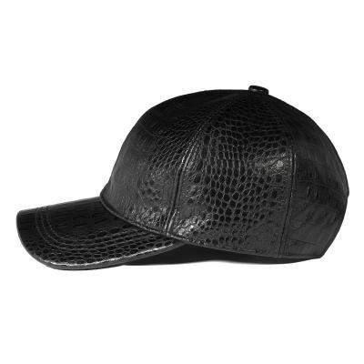 China breathable & 2022 New Men Hat Male Duck Tongue Sheep Skin Outdoor Leisure Waterproof Genuine Leather Baseball Caps Fashion Crocodile Chaepu Pattern for sale