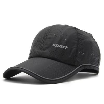 China Quick-drying striped caps Korean embroidery face show spring summer sun shading hats men's and women's baseball caps for sale