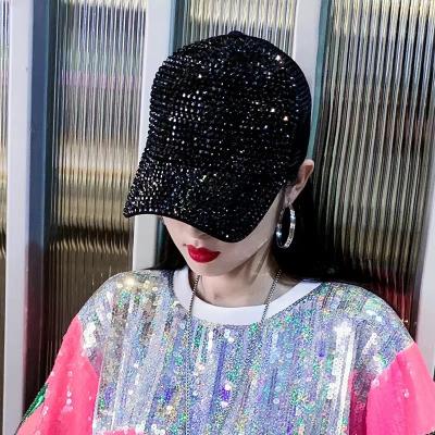 China Fashion striped net Korean personality net red rhinestone style spring tide lady hat soft female sun visor for sale