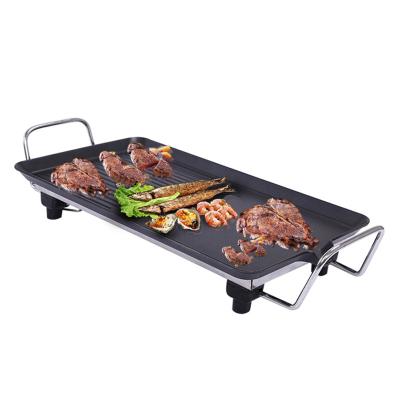 China Outdoor BBQ Factory Teppanyaki Grilled Smokeless Non-stick BBQ Pan Machine 220v Meat Household Electric Ovens for sale